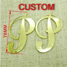 3 inch Cursive letters initial custom earrings